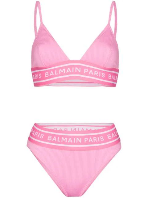 logo-tape bikini | Farfetch (US)