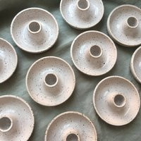 Hopies Stoneware Handmade Candle Holder, Ceramic Holder, Pottery Holder, Clay Holder, Nordic, Made To Order | Etsy (US)