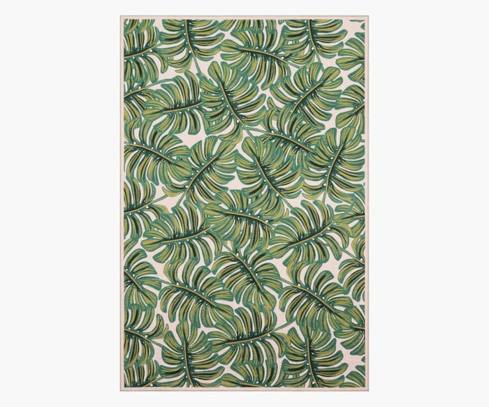 Veranda Monstera Cream Outdoor Rug | Rifle Paper Co.