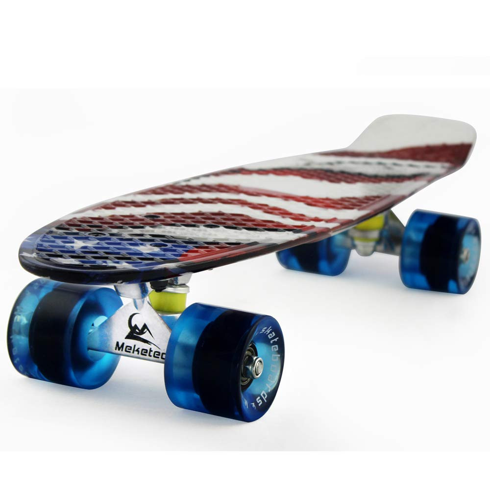 Skateboards Complete 22 Inch Mini Cruiser Retro Skateboard for Kids Boys Youths Beginners | Amazon (US)