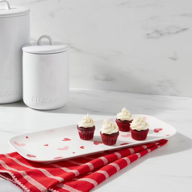 14" x 6" Melamine Scattered Heart Serving Platter - Threshold™ | Target