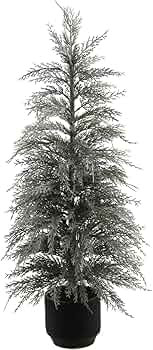 CG Hunter Holiday Collection, Set-of-1 Faux Flocked Cedar Tree, Premium Artificial Indoor Flocked... | Amazon (US)