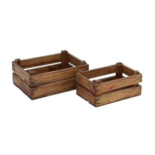 Carbon Loft Bidwell Wood Storage Crates (Set of 2) | Bed Bath & Beyond