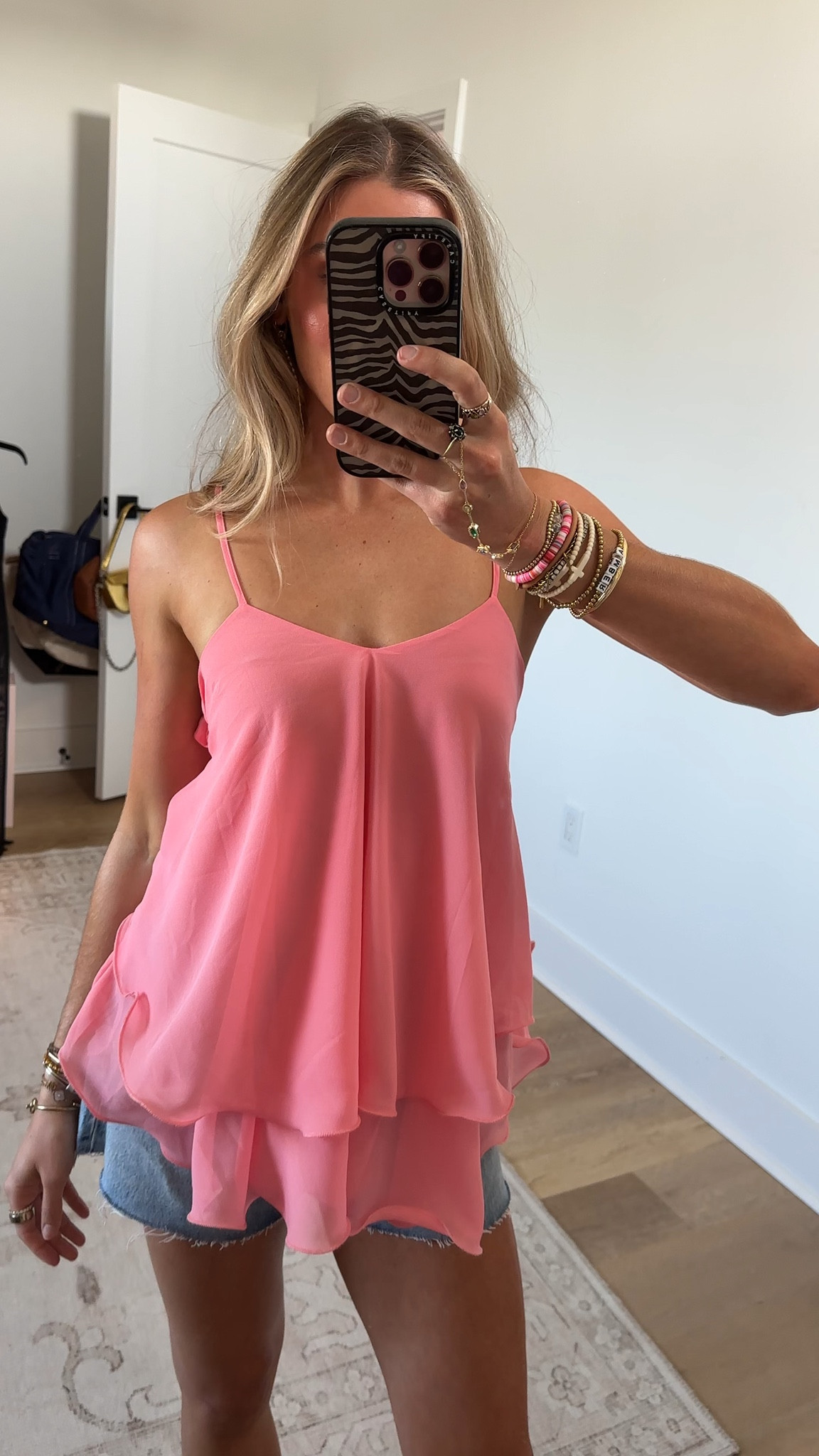 Amazon size small Women's Ruffled Chiffon Camisole Top Flowy Layered Spaghetti Strap Tank Elegant V Neck Blouse Dresses

#LTKootd #LTKSaleAlert #LTKSeasonal