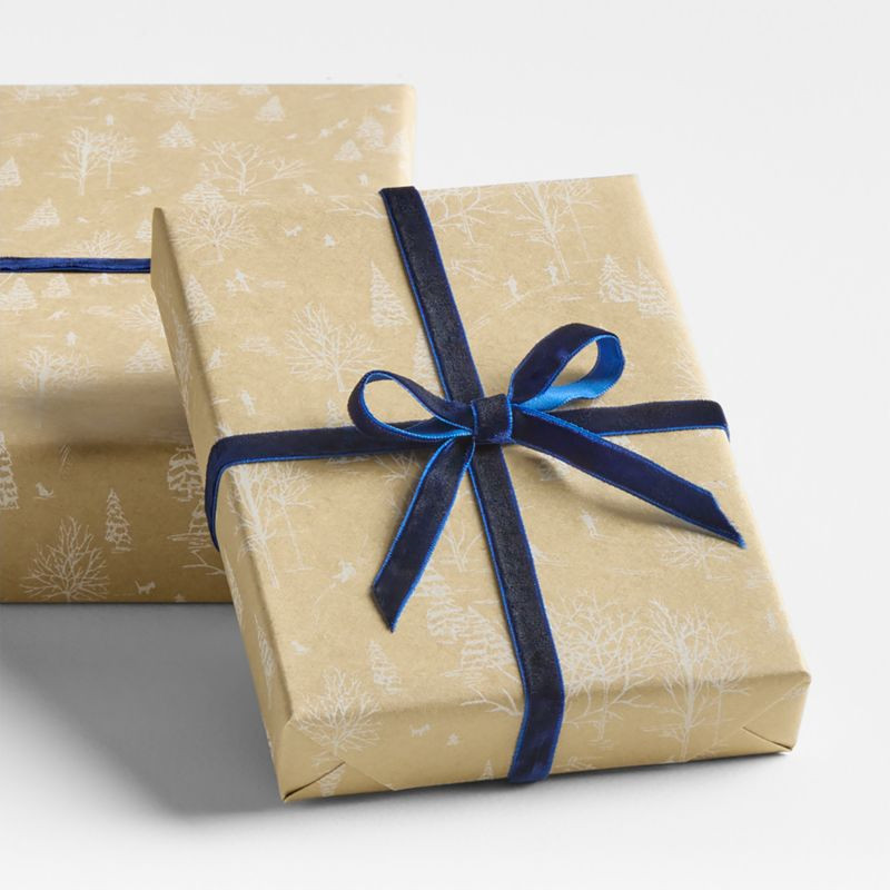 Kraft Skiers Holiday Gift Wrap + Reviews | Crate & Barrel | Crate & Barrel