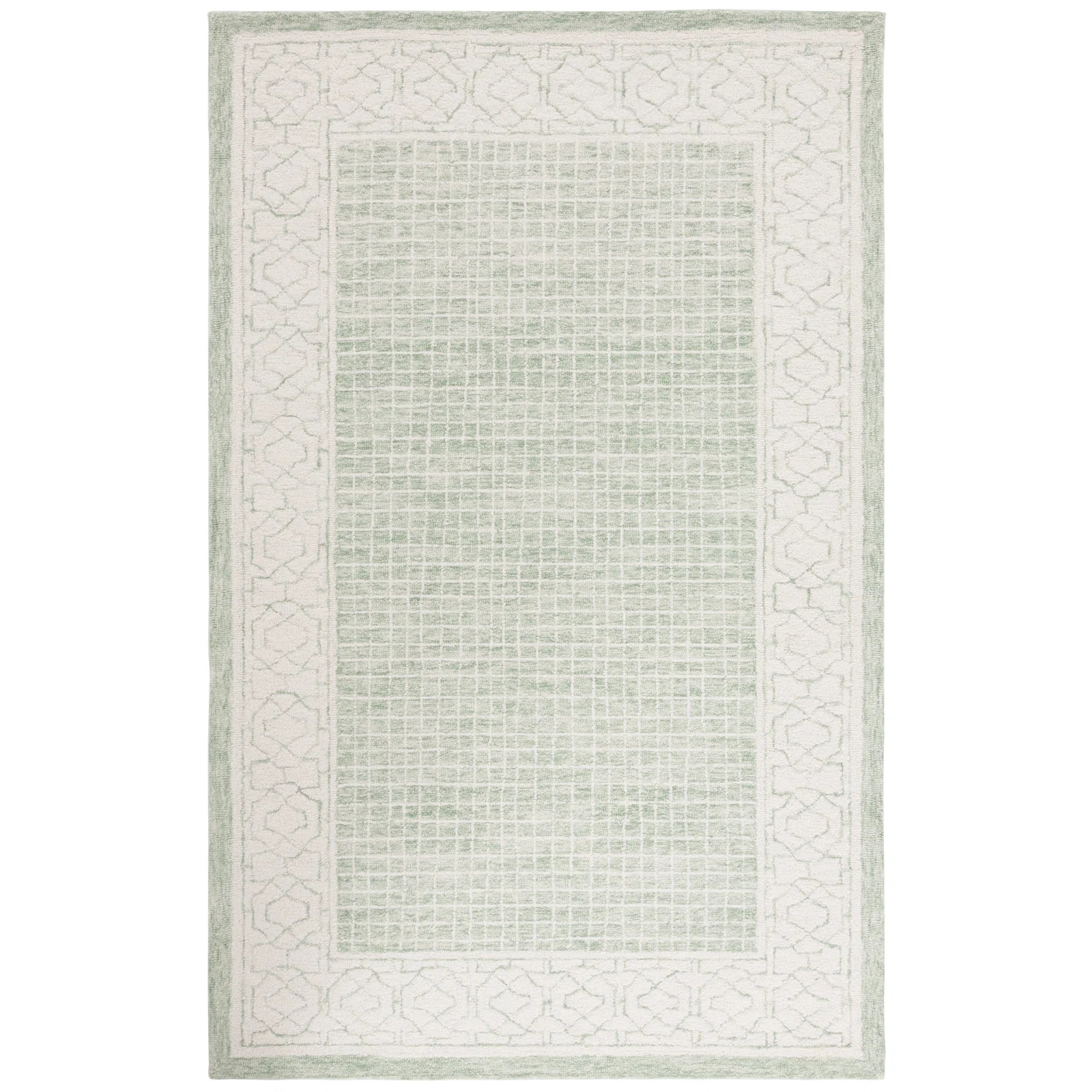 Ebony 278 Hand Tufted Indian Wool Pile Geometric Rug | Birch Lane