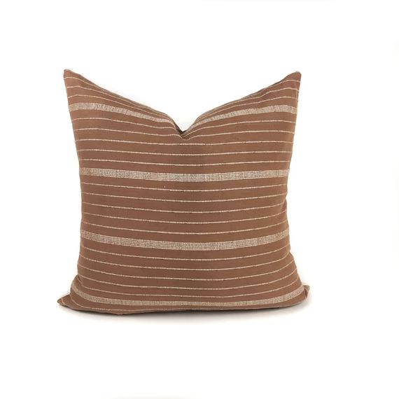 Cusco Stripe Pillow Cover  Designer Pillow in Terracotta | Etsy | Etsy (US)