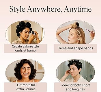 Kitsch Ceramic Thermal Hair Rollers for Women – Self Grip Hair Curlers for Heatless Curls Overn... | Amazon (US)