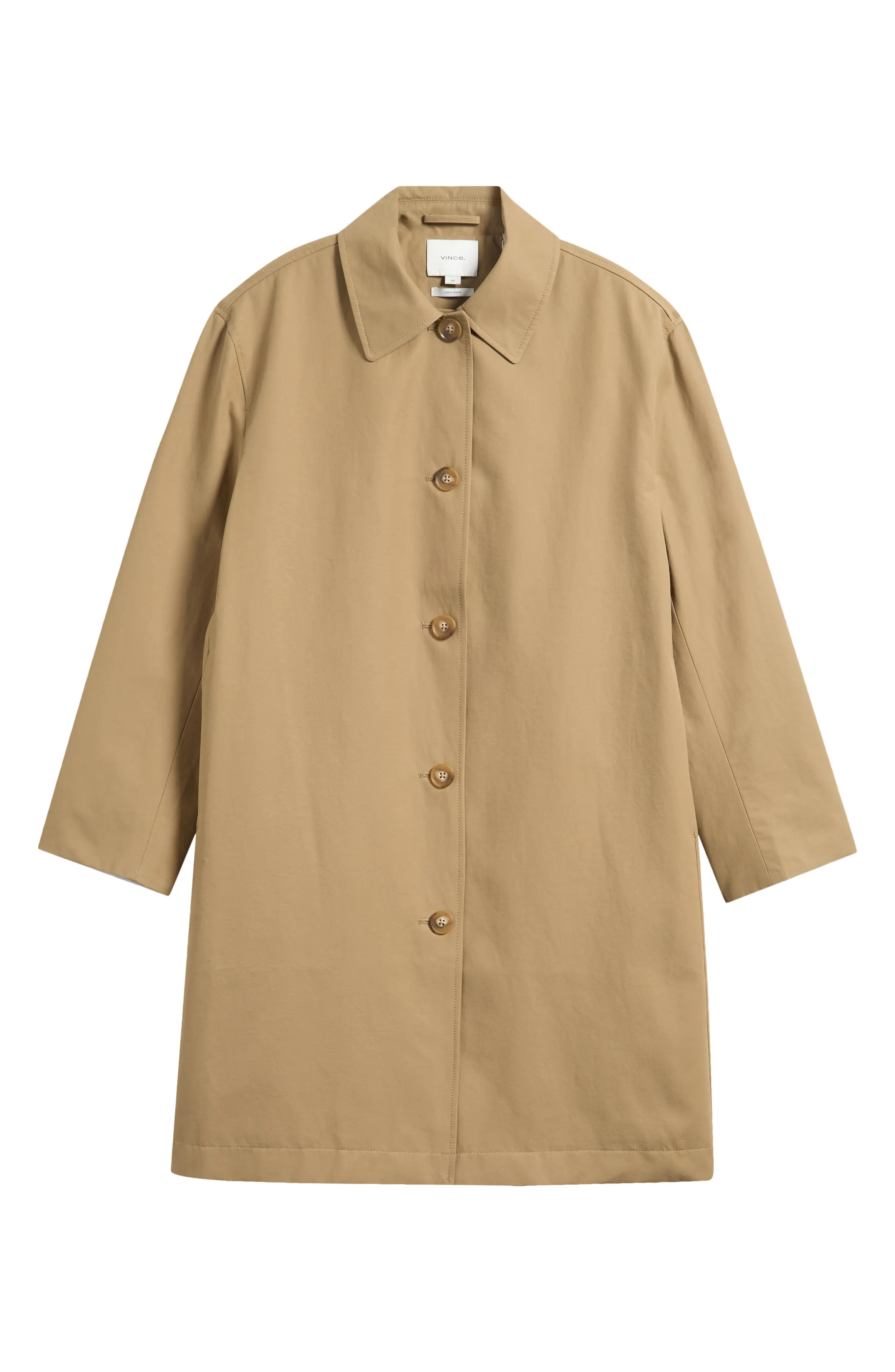 Vince Tailored Longline Raincoat in Carmello at Nordstrom, Size Xx-Small | Nordstrom