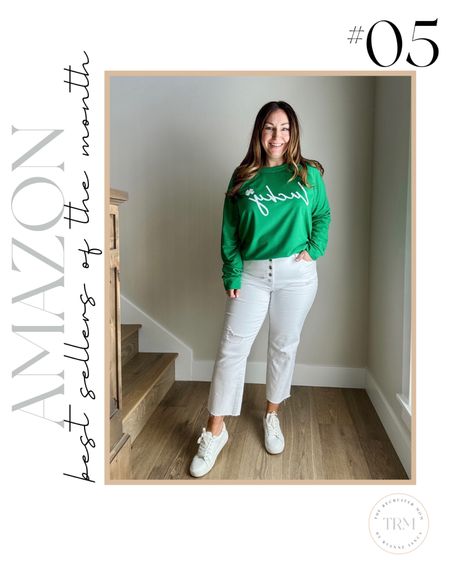 Best seller - March 2024 

Fit tips: sweatshirt  runs small, XL 

Style guide   Green   Green sweatshirt   Best seller  style guide  lucky  lucky sweatshirt 

#LTKSeasonal #LTKstyletip #LTKFestival