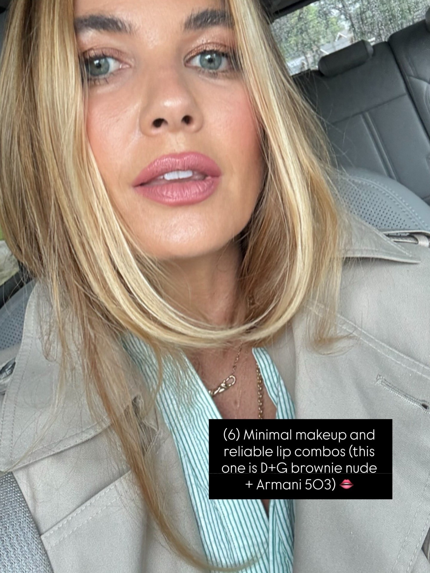 Lips 👄 
D+G Brownie Nude
Armani 503
Sea glass kn hair for silkiness 

#LTKBeauty #LTKFindsUnder50 #LTKWorkwear