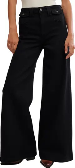 Free People Kellee High Waist Stretch Denim Palazzo Jeans | Nordstrom | Nordstrom