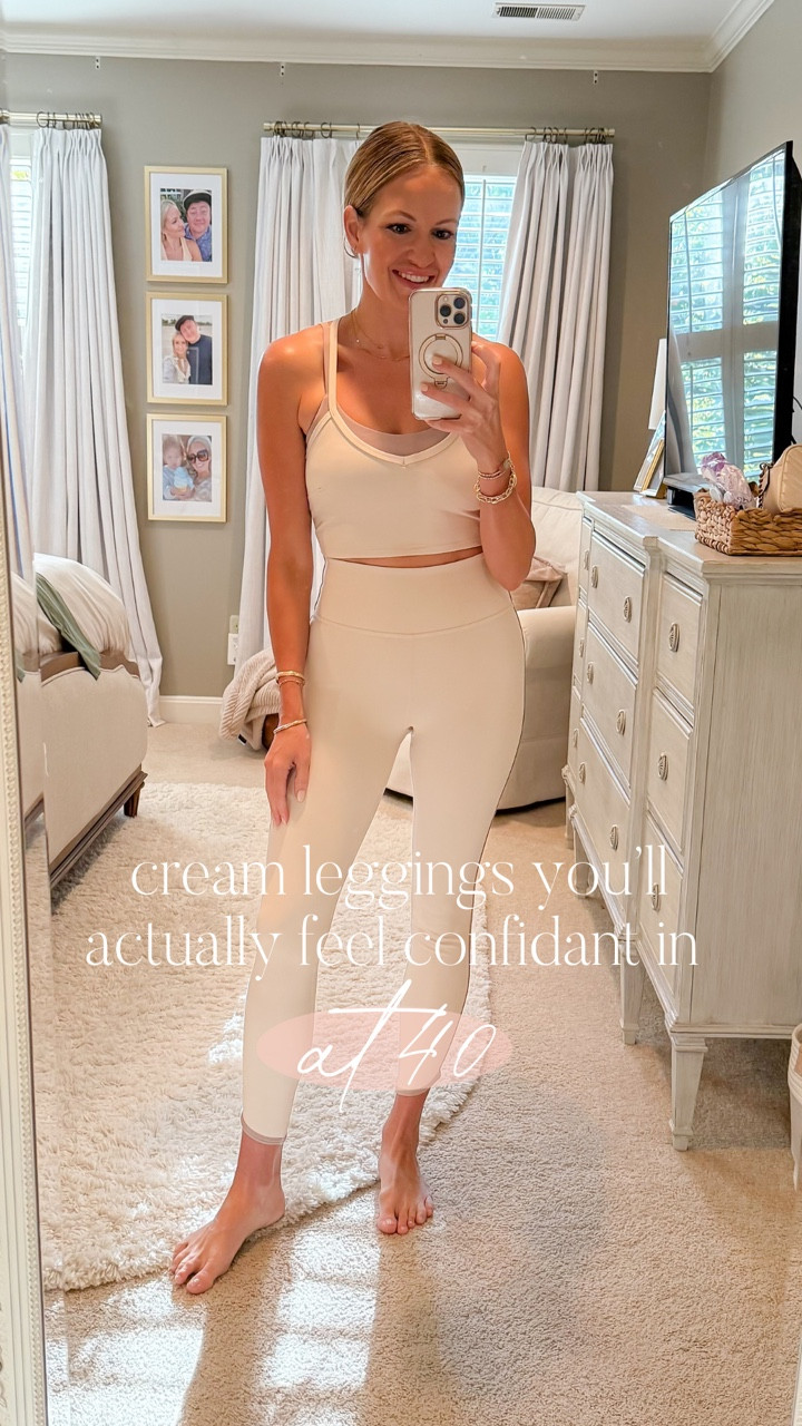 Never thought I’d buy a pair of cream leggings but I am here for these!

The fit is great, the fabric is supportive and flattering, and the whole fit is just so cute.

10/10 on this @target—love this 40 year old toddler chasing mama.

Comment LEGGINGS and I’ll send to ya! I also linked similar shaped cardigans to this one!

@targetstyle 
#targetpartner