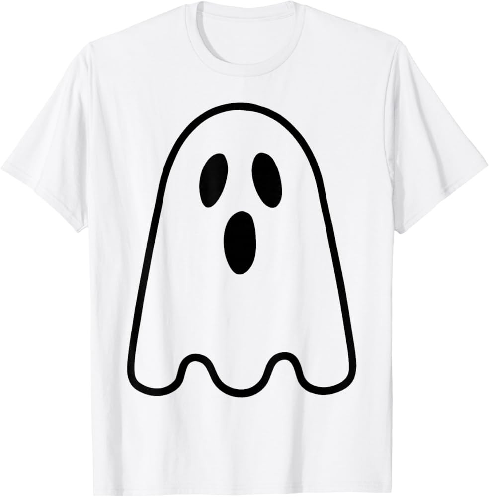 Ghost Shirt Adult Kids Men Women Silly Ghost Face Costume T-Shirt | Amazon (US)