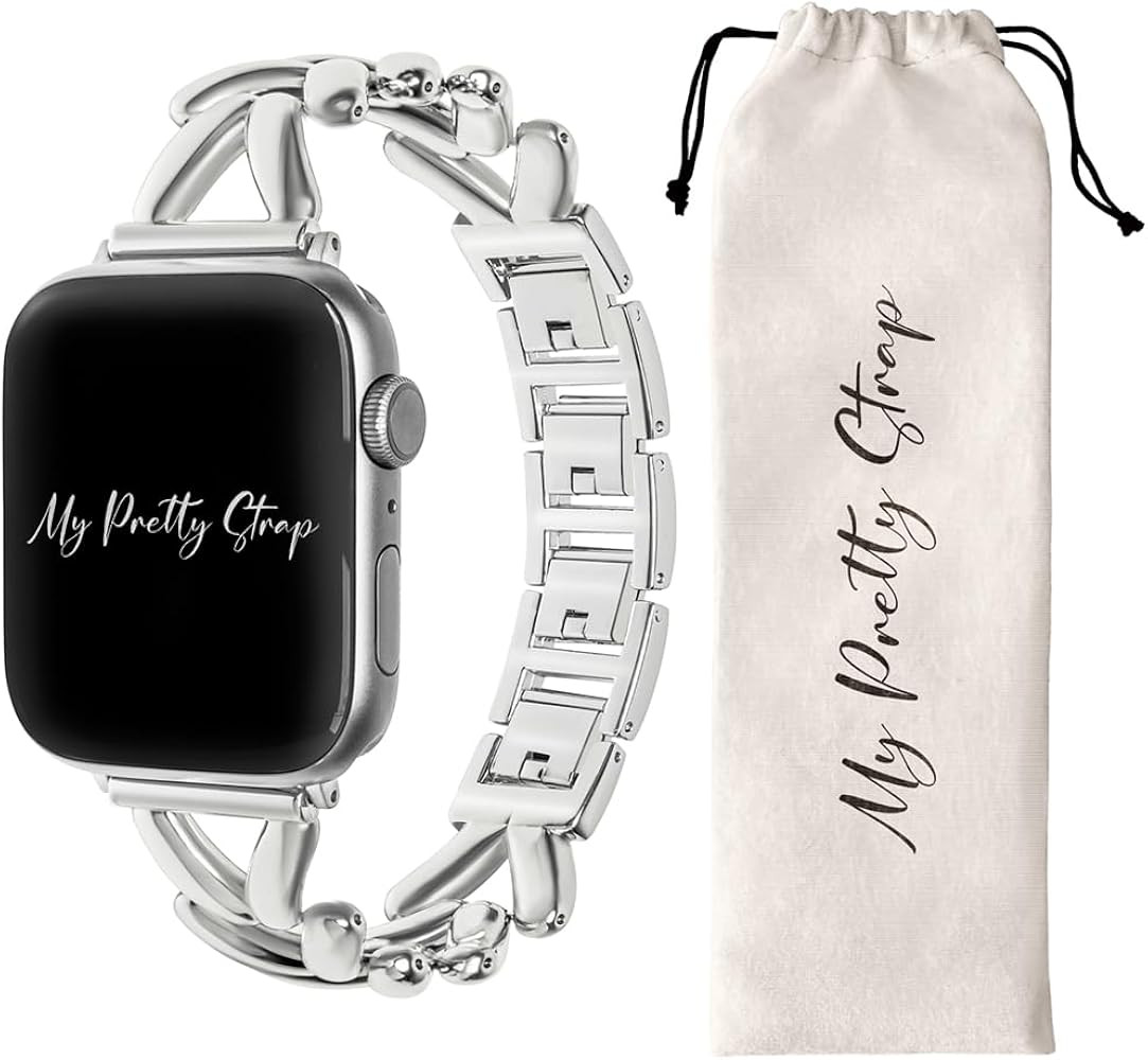 My Pretty Strap - Compatible Apple Watch Band Strap, Stainless Steel Fashion iWatch Replacement S... | Amazon (US)
