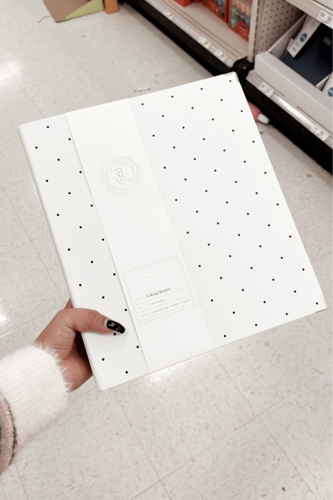 Sugar Paper Essentials Polka Dot 1” Binder with dividers from Target

#LTKunder50