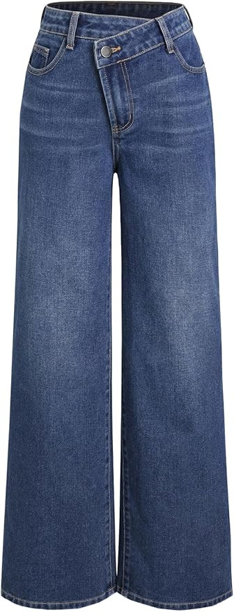 CIDER Denim High Waist Pocket Wide Leg Jeans | Amazon (US)