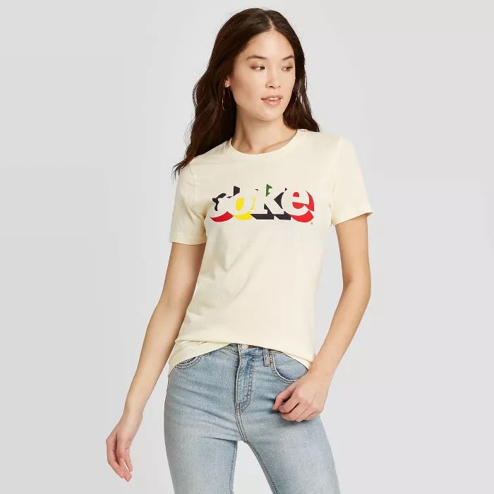 Women's Coca-Cola Short Sleeve Graphic T-Shirt (Juniors') - Beige | Target