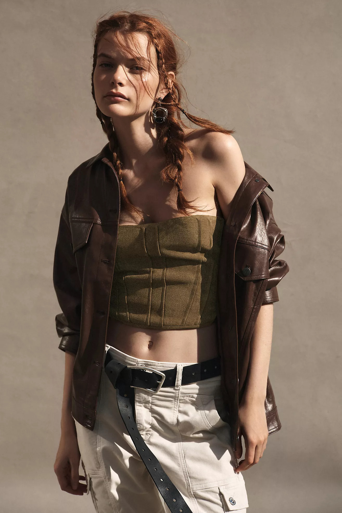 Pilcro Corset Sweater Top | Anthropologie (US)