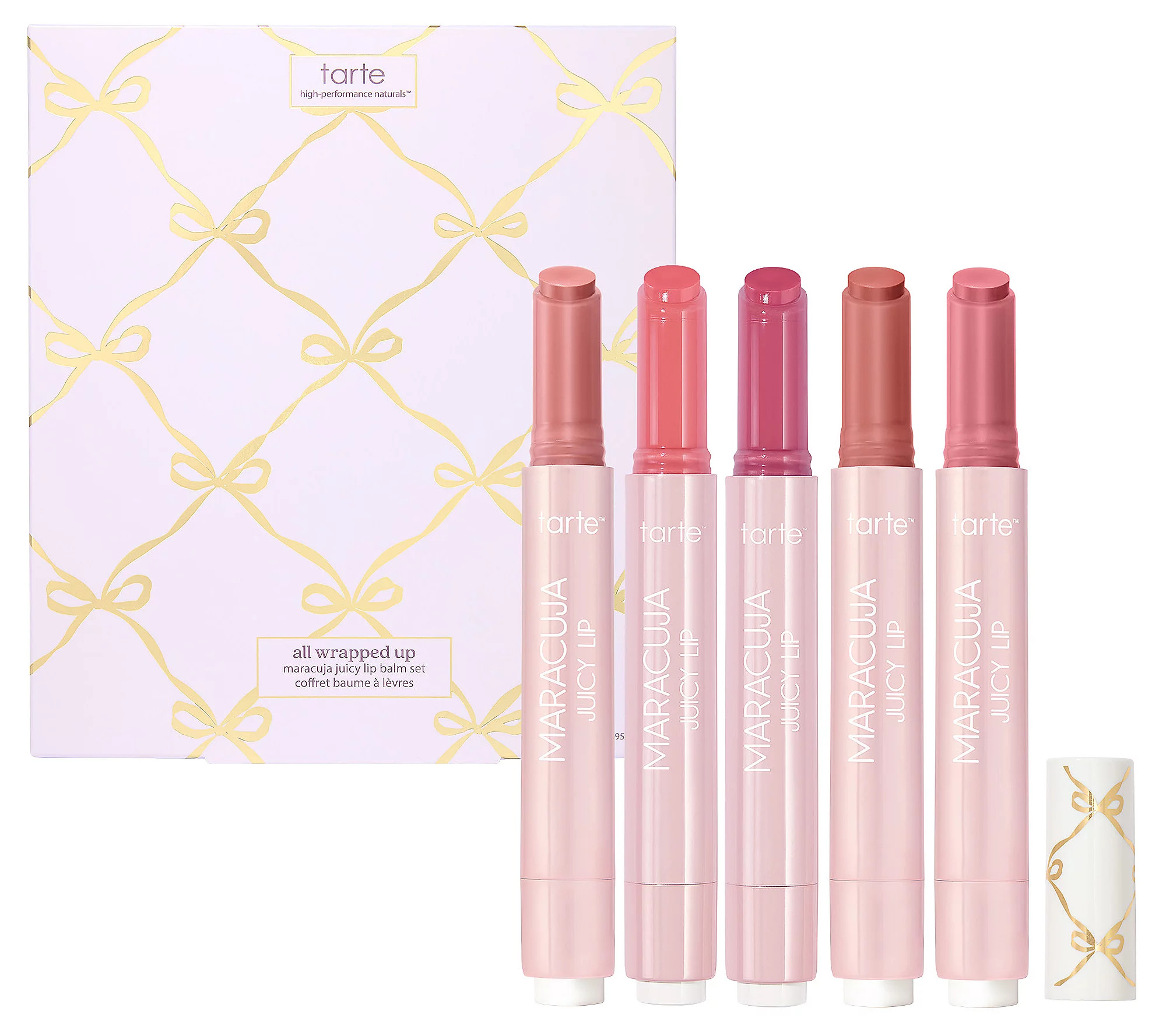 tarte all wrapped up maracuja juicy lip balm set | QVC