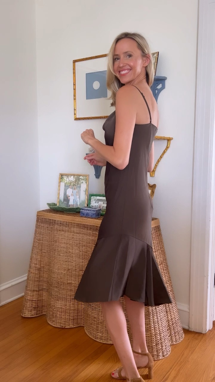 This $29 chocolate brown dress is the perfect  cocktail dress from Walmart! Ad 

#LTKSeasonal #LTKunder50 #LTKunder100
