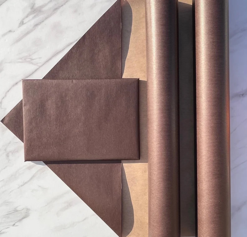Wrapping Paper Brown Lined 50CM Wide Eco Friendly, 100% Recycled Kraft | Recyclable, Sustainable,... | Etsy (US)