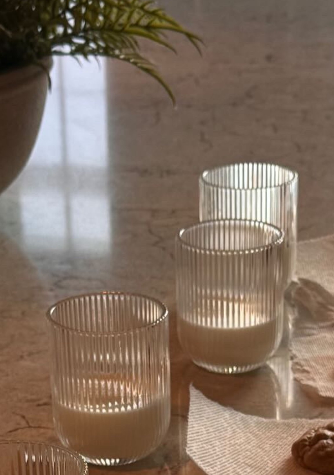 I got these glass cups from home goods a while back but found similar options that I was able to link🤍