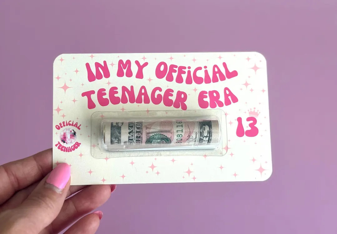 13 Official Teenager Era| Funny Gift for Teen Girls Money Card Gift | Teenage Gifts Cash Holder D... | Etsy (US)