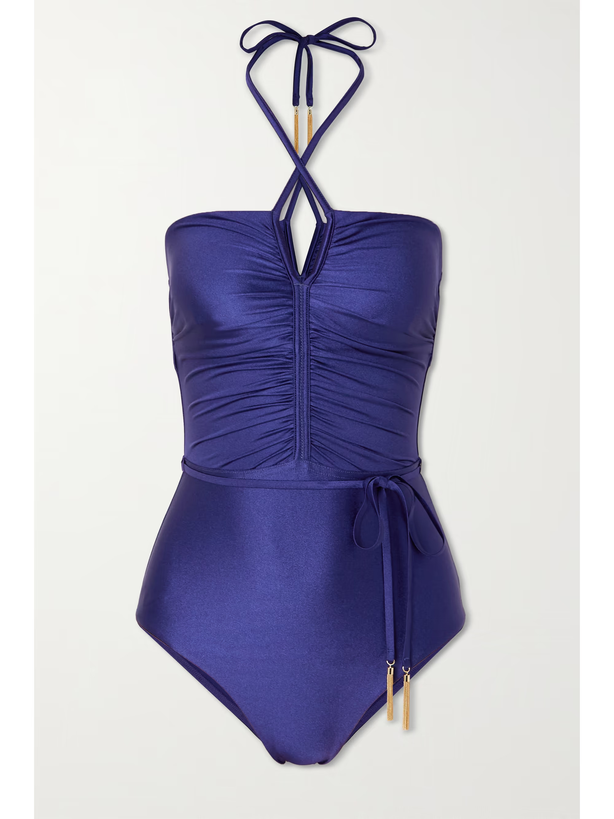 Anneke ruched halterneck swimsuit | NET-A-PORTER (UK & EU)