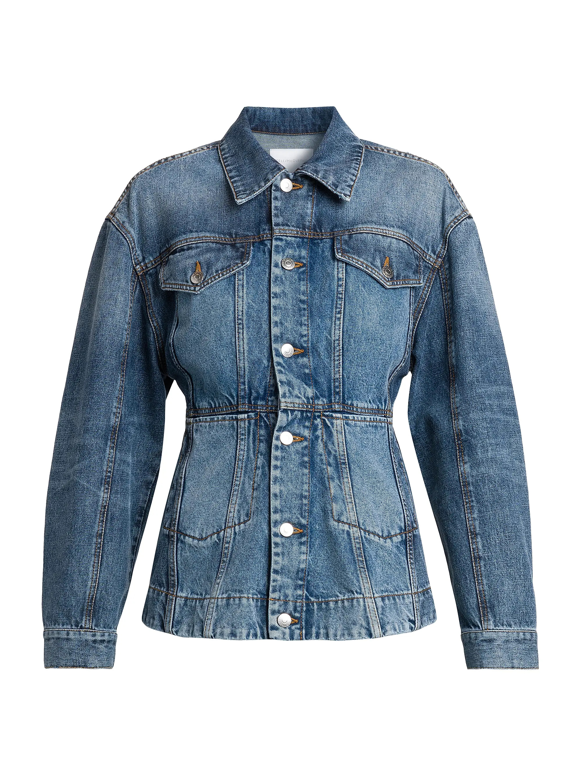 Stella McCartney Tailored Denim Button-Front Jacket | Saks Fifth Avenue | Saks Fifth Avenue