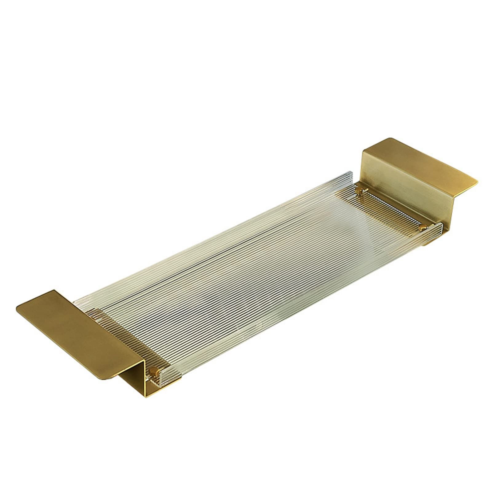 Acrylic Bathtub Tray Caddy Non-Slip Bath Tub Tray Table with Gold Brushed Handles,Reading Rack,Ta... | Amazon (US)