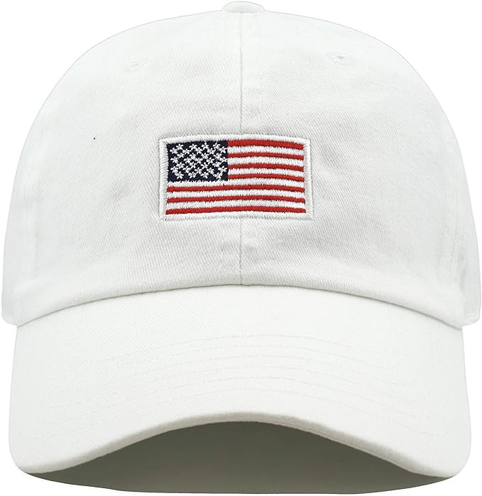 USA Flag & Embroidery Premium 100% Cotton Low Profile Adjustable Baseball Dad Cap | Amazon (US)
