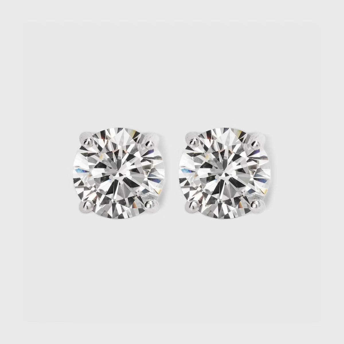 Sterling Silver Small Round Cubic Zirconia Stud Earring - A New Day™ Silver | Target