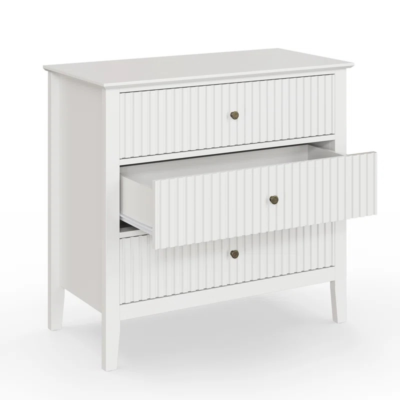 Amberrae Large 3 Drawer Dresser, Wide Chest of Drawers | Wayfair North America