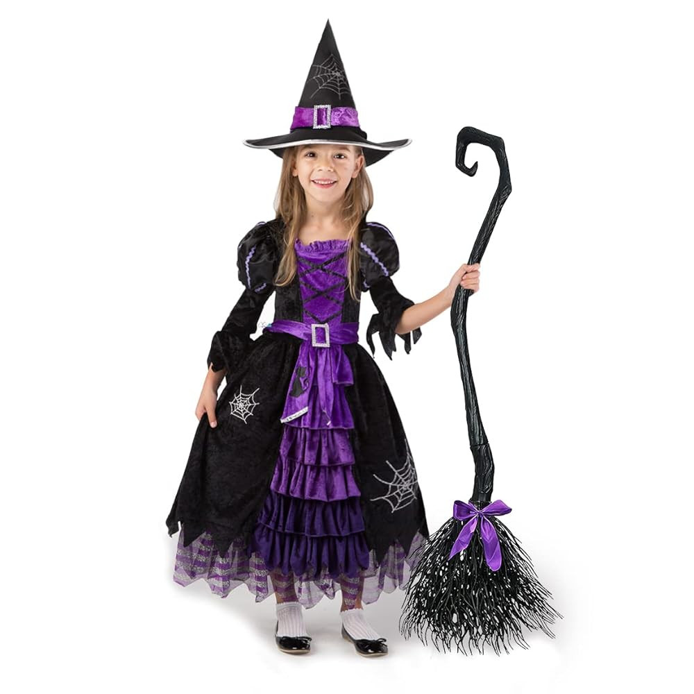 Spooktacular Creations Fairytale Witch Cute Witch Costume Deluxe Set with Broom for Girls | Amazon (US)