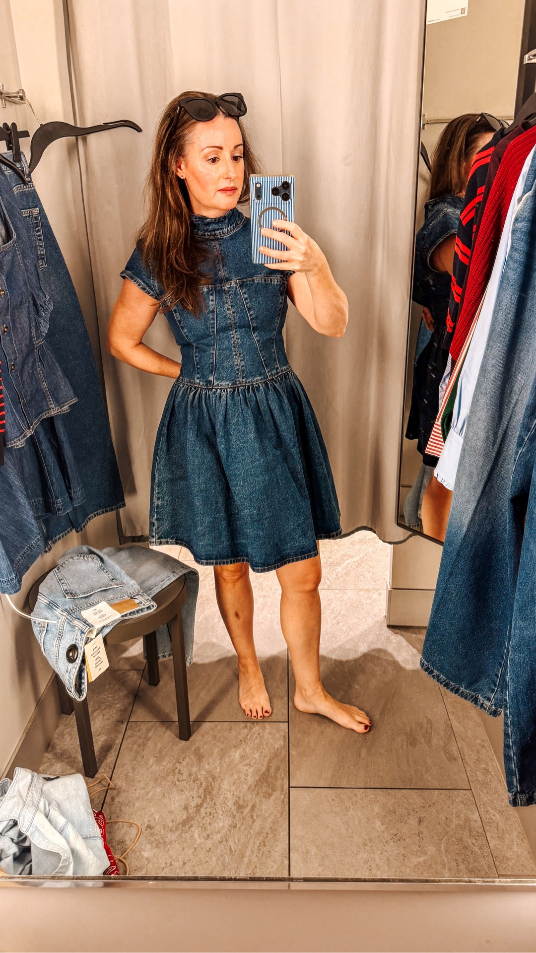 The cutest denim dress for a country concert