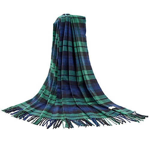 Signare Cashmere-Like Large Plaid Tartan Shawl Wrap Scarf for Women Black Watch | Amazon (UK)