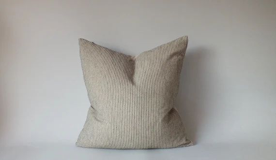 Sofa Pillow Case White Striped Cushion Cover Ethnic Tribal - Etsy | Etsy (US)