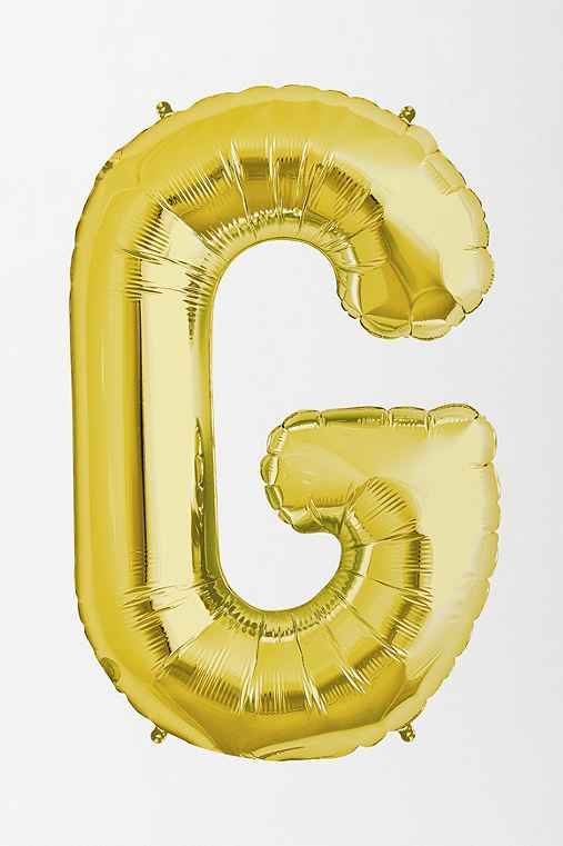 Gold Letter Party Balloon,G,ONE SIZE | Urban Outfitters US