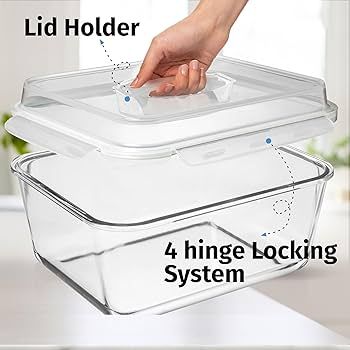 6500 ML / 220 oz / 28 Cup LARGE Glass Food Storage Container with Airtight Locking Lid. Ideal Sto... | Amazon (US)