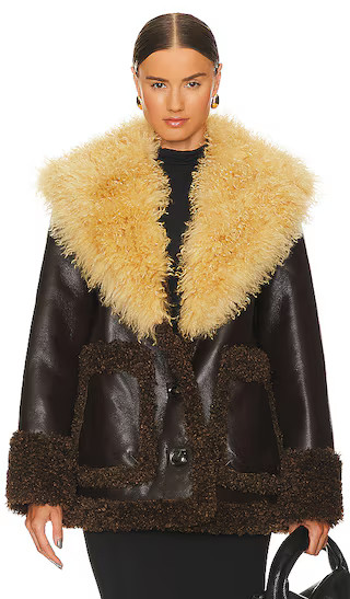 x Bridget Rohena Jacket in Brown & Tan | Revolve Clothing (Global)