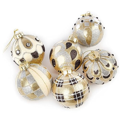 MacKenzie-Childs Golden Hour Glass Ball Ornaments, Christmas-Tree Decorations Set | Amazon (US)