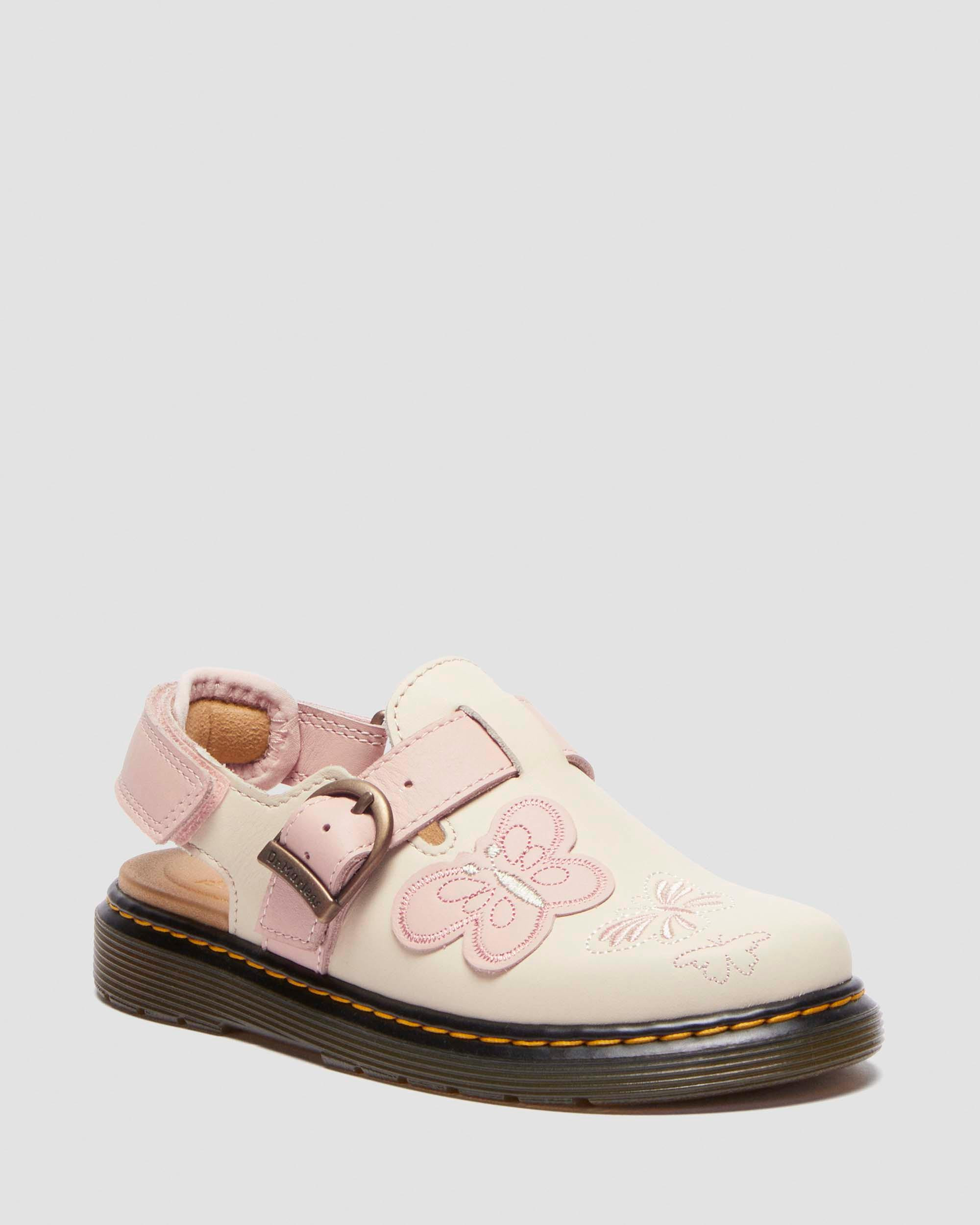 Junior Jorgie leather mules in Cloud Cream | Dr. Martens | Dr. Martens