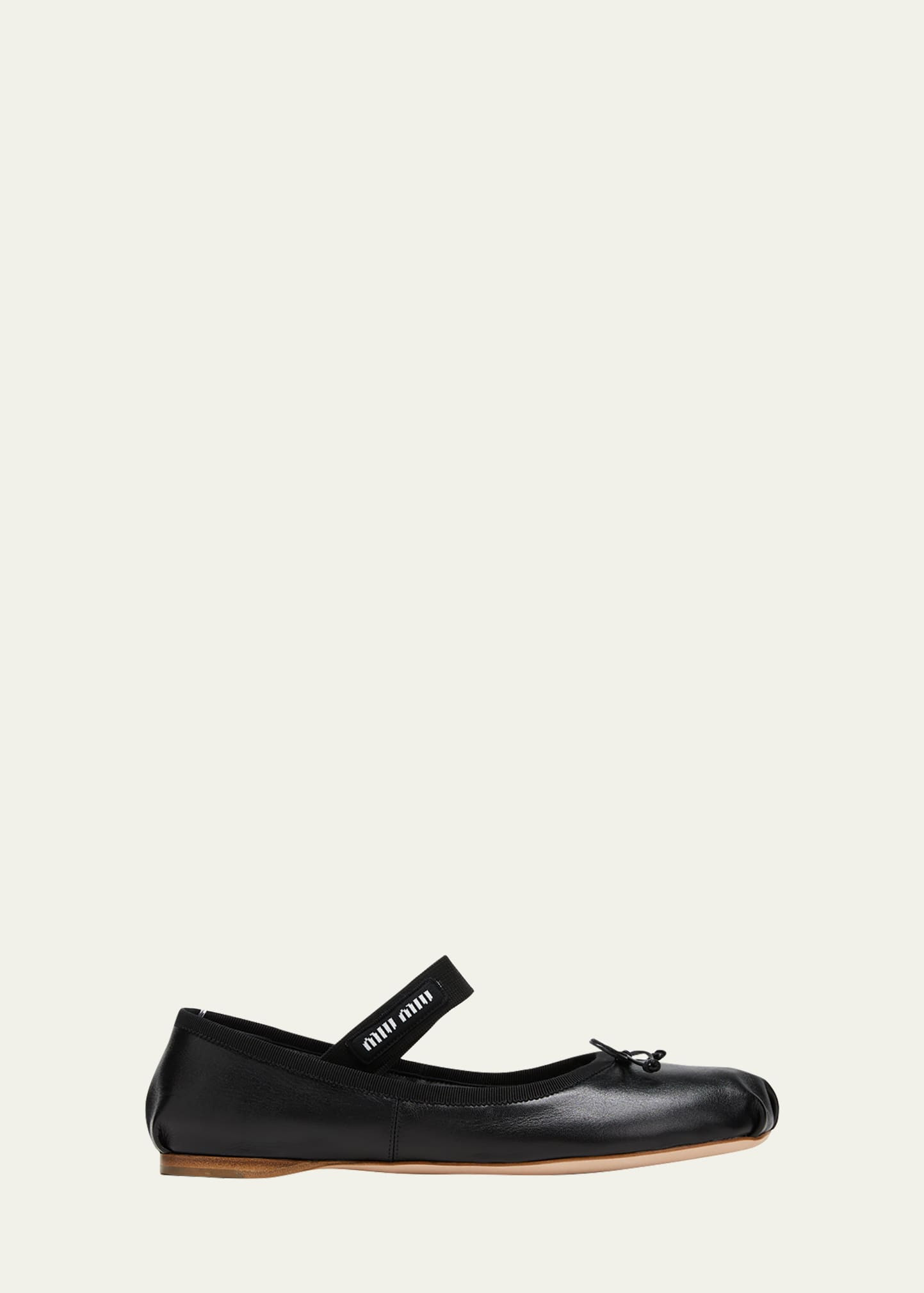 Miu Miu Leather Ballerina Flats | Bergdorf Goodman