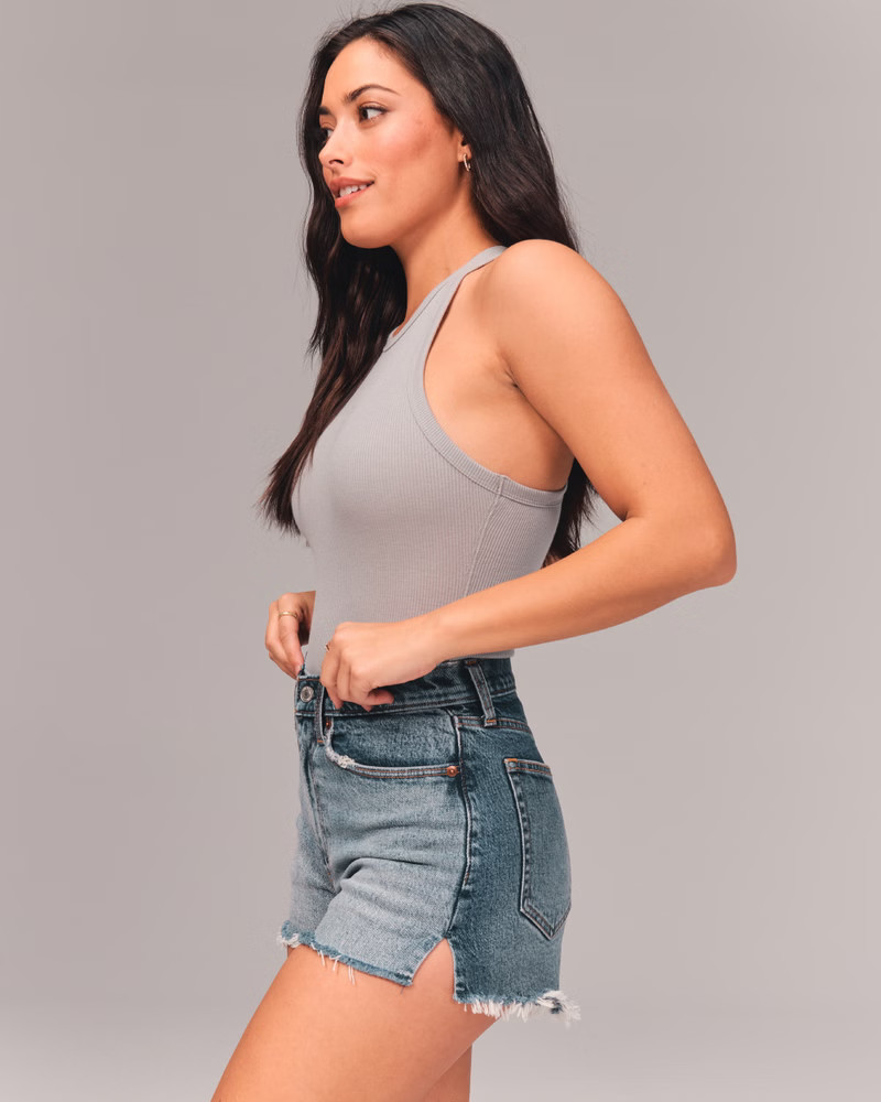 Curve Love High Rise Mom Shorts | Abercrombie & Fitch (US)