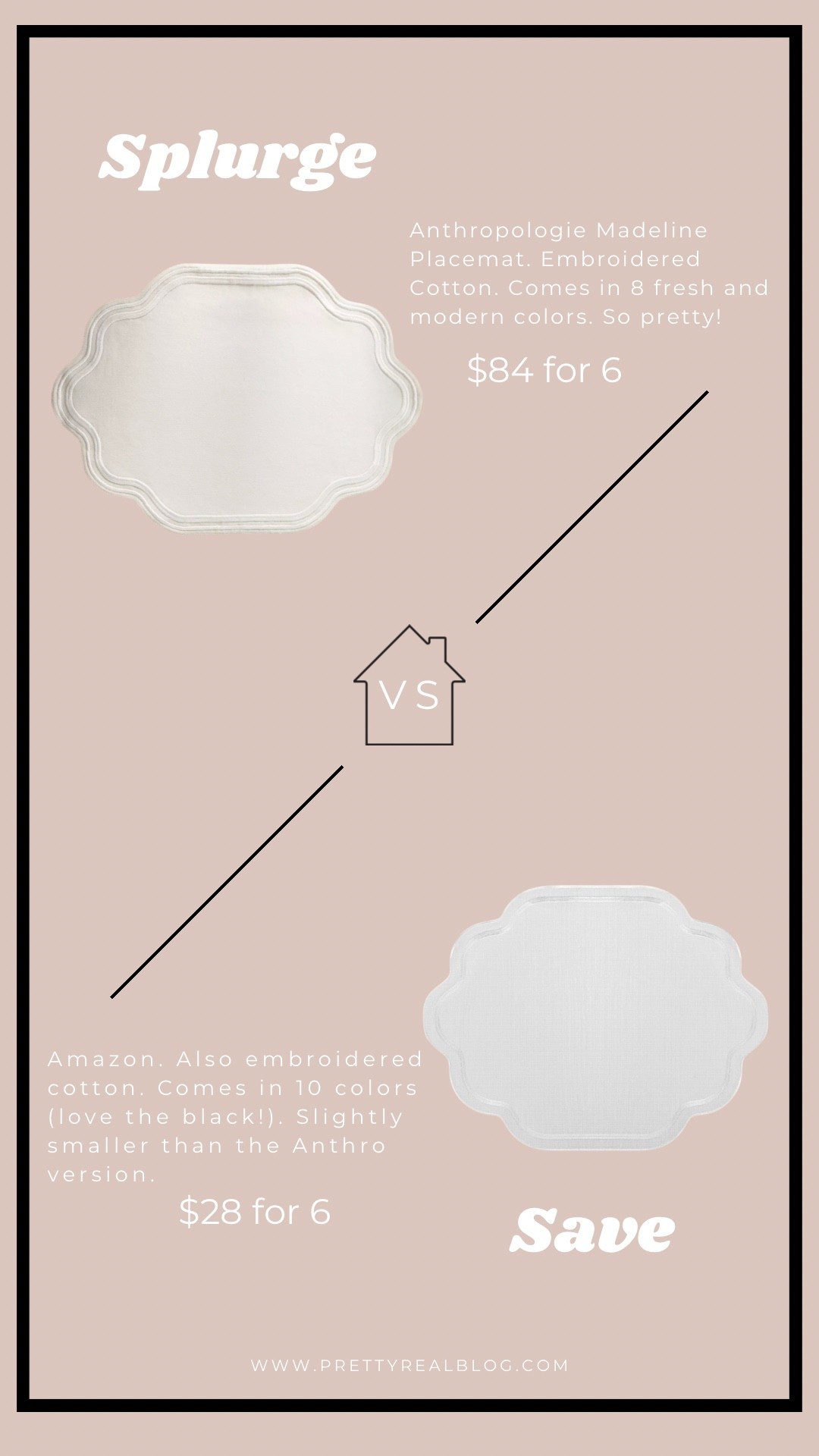 The prettiest placemats- for $4.66 or $14. Both options are embroidered cotton, the Anthropologie version is slightly bigger. Anthropologie look for less. Placemat. Easter table setting. 

#LTKHome #LTKSeasonal