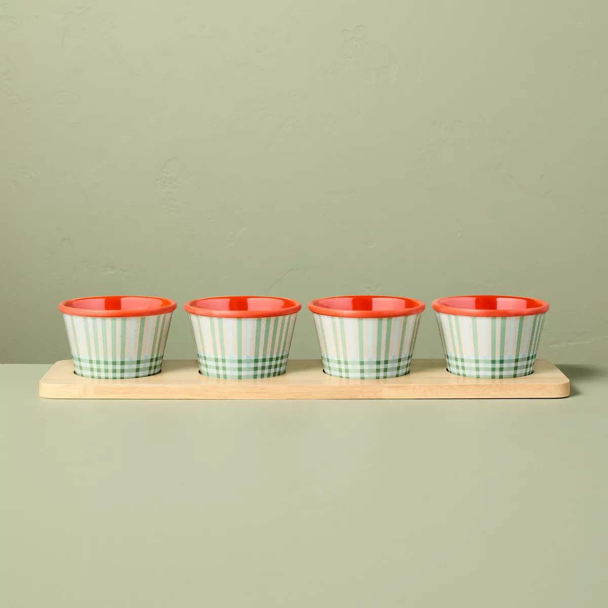 4pk Summer Plaid Melamine Mini Bowl Serving Set - Hearth & Hand™ with Magnolia | Target