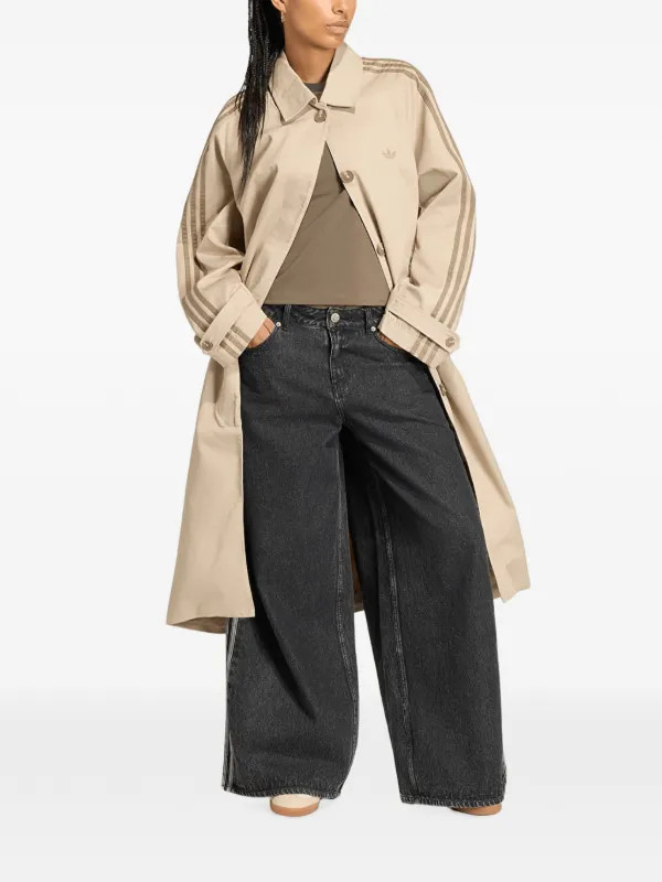 Mac 3-Stripes logo-embroidered trench coat | Farfetch Global