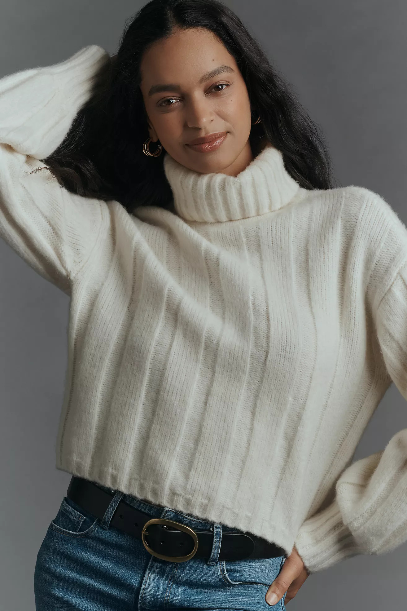PAIGE Roselia Ribbed Turtleneck Sweater | Anthropologie (US)