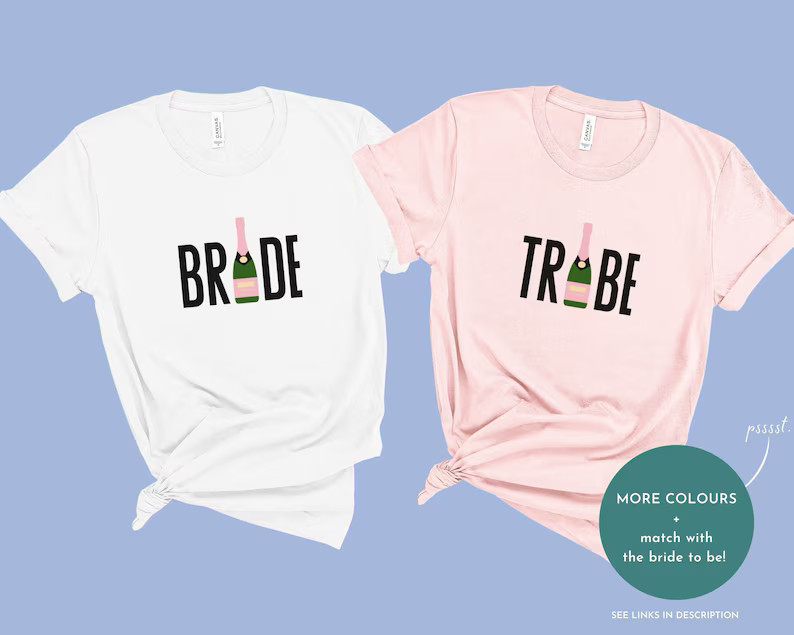 Champagne Bride TRIBE Shirt  Bridesmaid Shirt Funny - Etsy | Etsy (US)